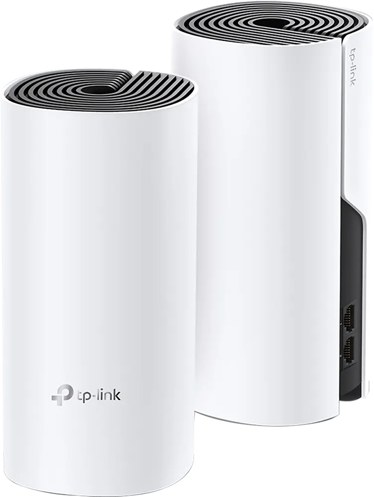 تي بي لينك بتقنية Deco M4 نظام واي فاي منزلي من قطعتين 2.4 جيجا هرتز ، 5 جيجا هرتز ، AC1200 ، أبيض