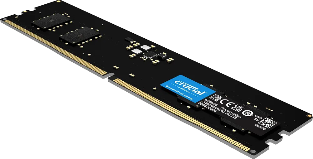 رامات كومبيوتر مكتبي كروشال سعة 8 جيجا رام، DDR5, سرعة 4800GHZ،  أسود، CT8G48C40U5