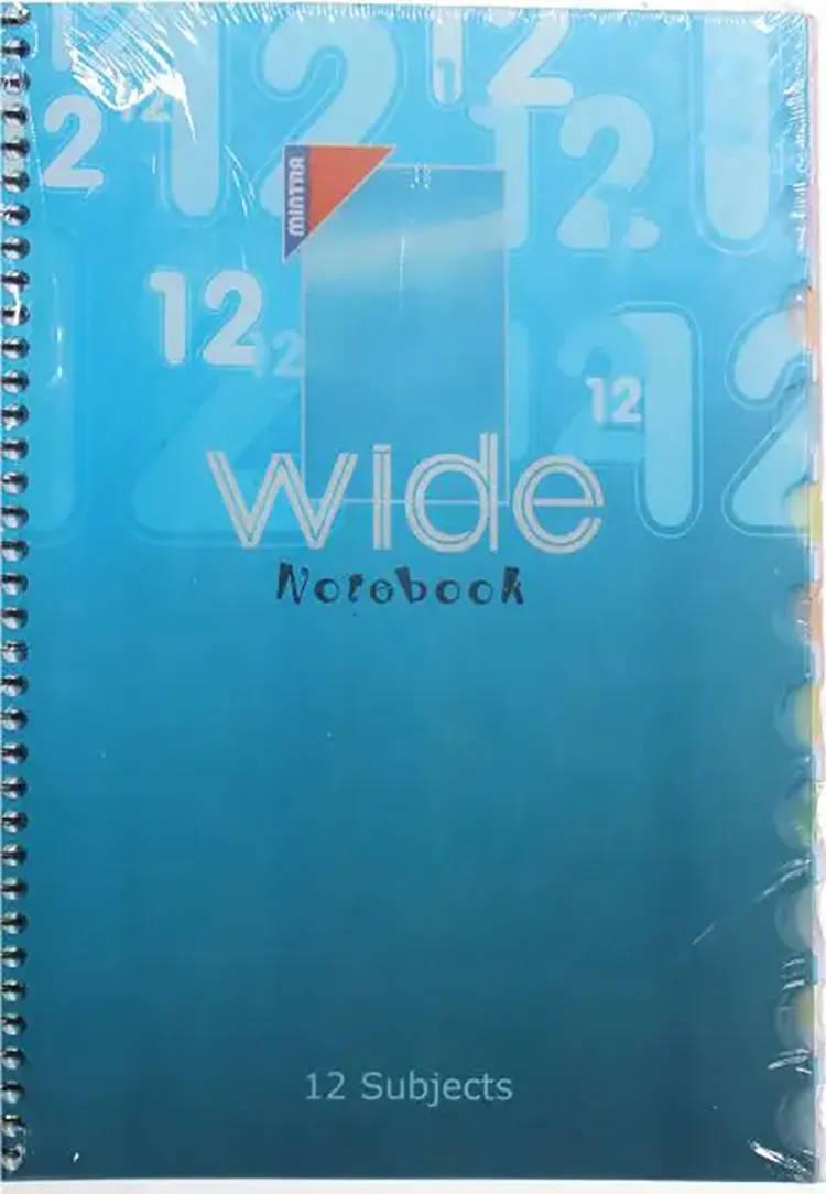 كشكول سلك وايد 12 A4 من مينترا، 288 ورقة، 12 فواصل، لون متعدد
