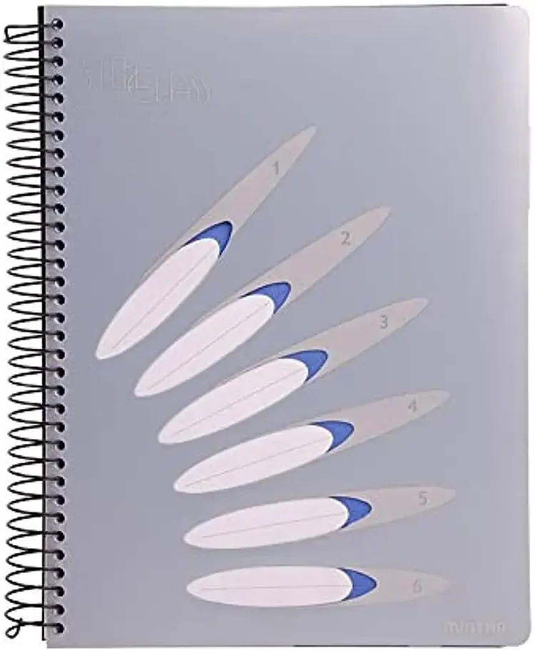 كشكول سلك ستيل كلاس A4 من مينترا، 100 ورقة، 4 فواصل، لون متعدد