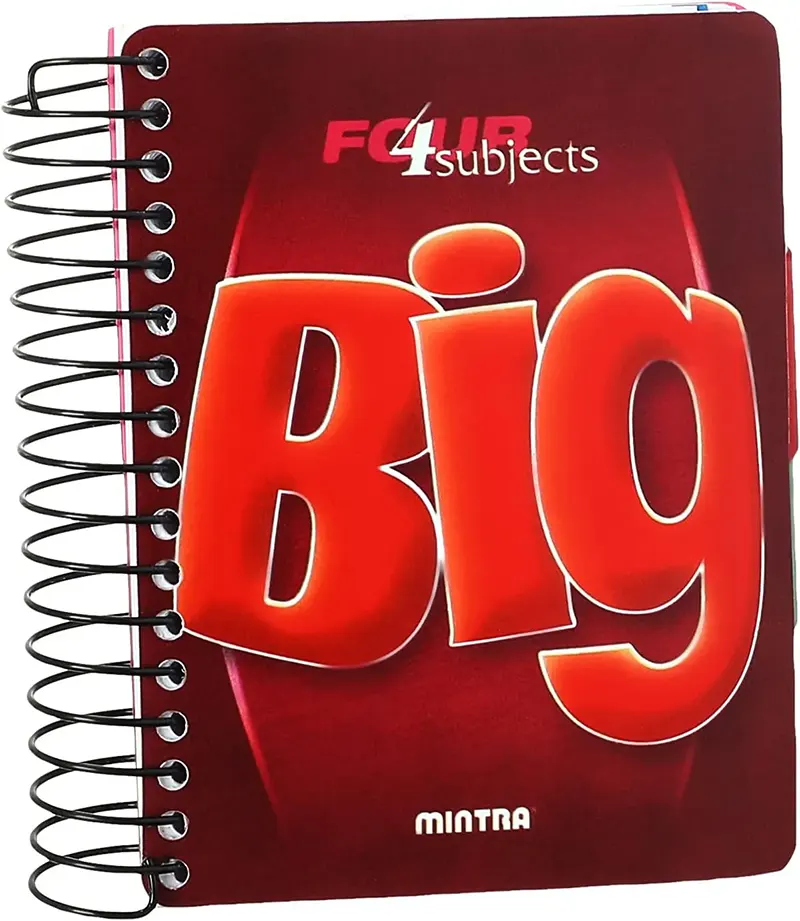 كشكول سلك بج من مينترا، 192 ورقة، 4 فواصل، لون متعدد