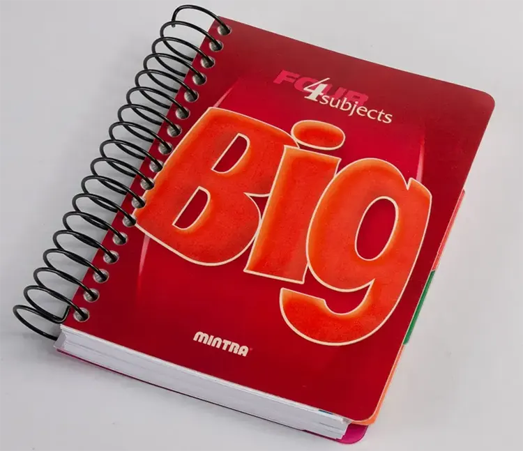 كشكول سلك بج من مينترا، 192 ورقة، 4 فواصل، لون متعدد