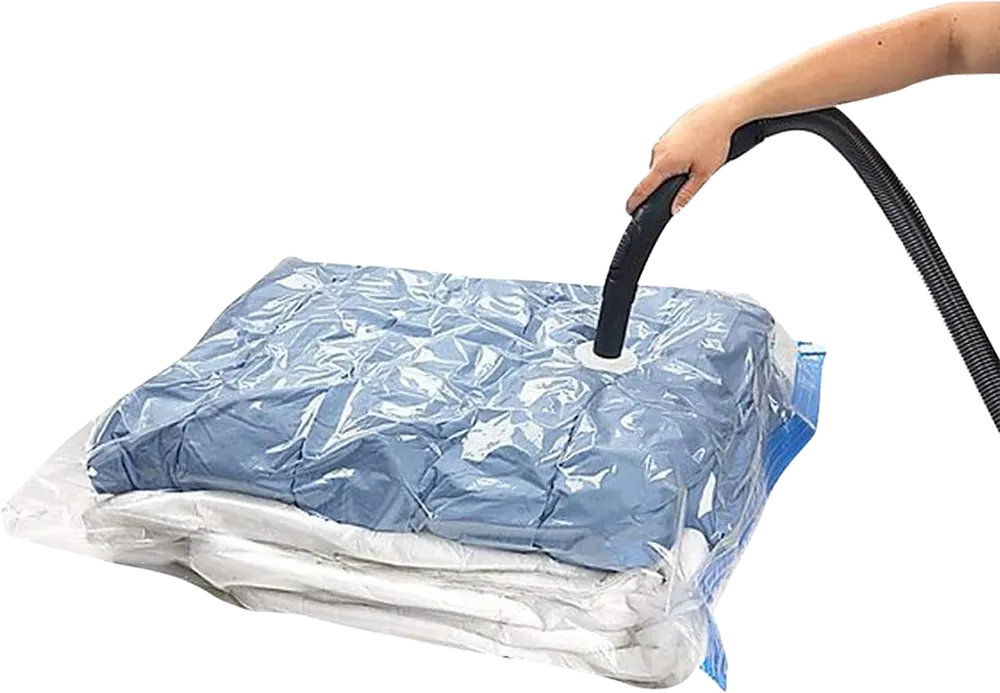 كيس ضغط لحفظ وتخزين الملابس 80x 100 سم - شفاف