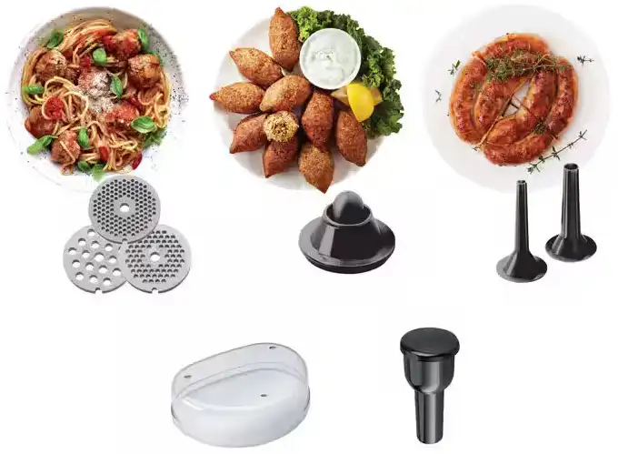 مفرمة لحوم كينوود، 1600 وات، أسلحة استانلس، فضي، MG510، (بضمان راية)