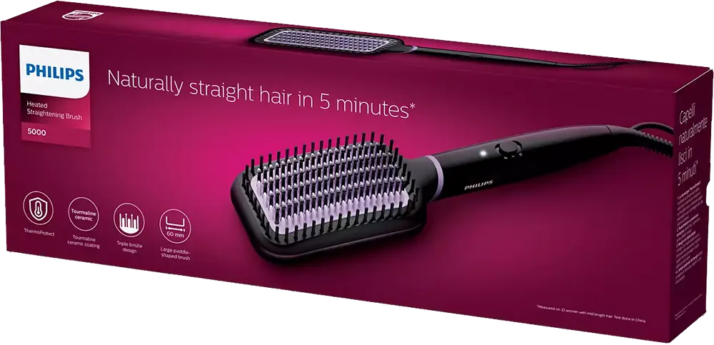 فرشاة فرد الشعر الكهربائية فيليبس ستيل كير اسينشال ، أسود, BHH880