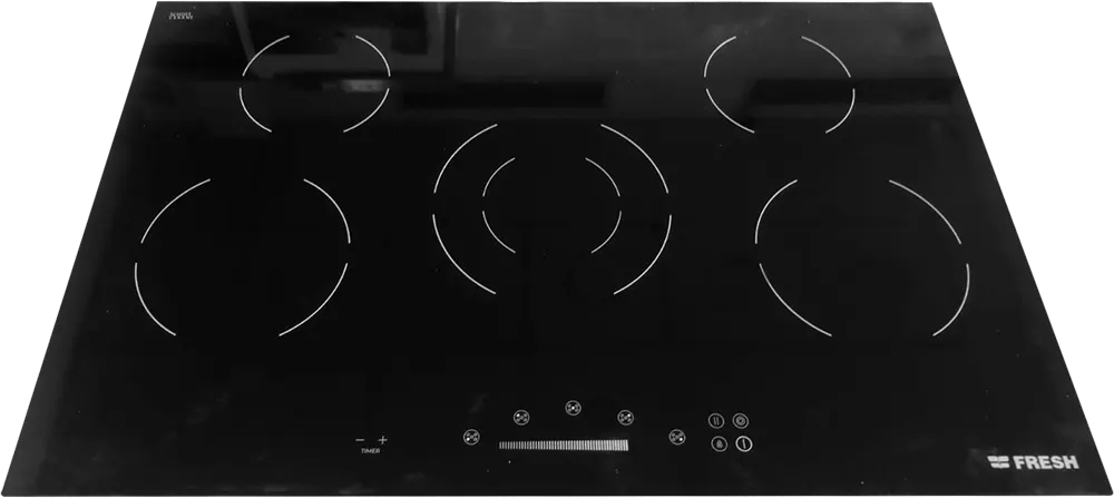 بوتاجاز مسطح بلت ان فريش، 80 سم، 5 شعلة كهرباء، تحكم باللمس ، أسود،500009862