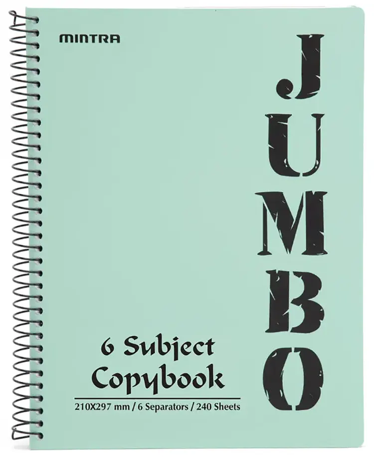 كشكول سلك جامبو A4 من مينترا، 240 ورقة، لون متعدد