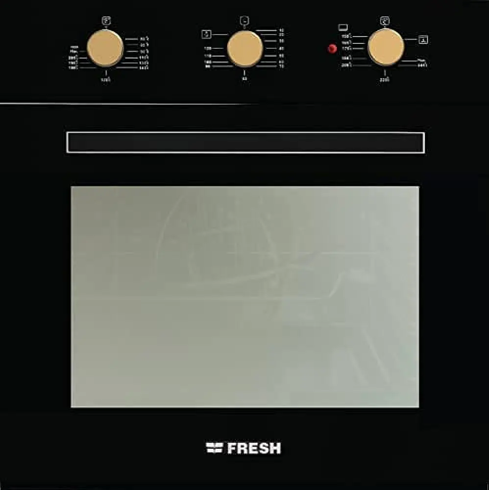 فرن  فريش بلت ان 60 سم، غاز - كهرباء، 56 لتر، شواية، أسود، 500009640