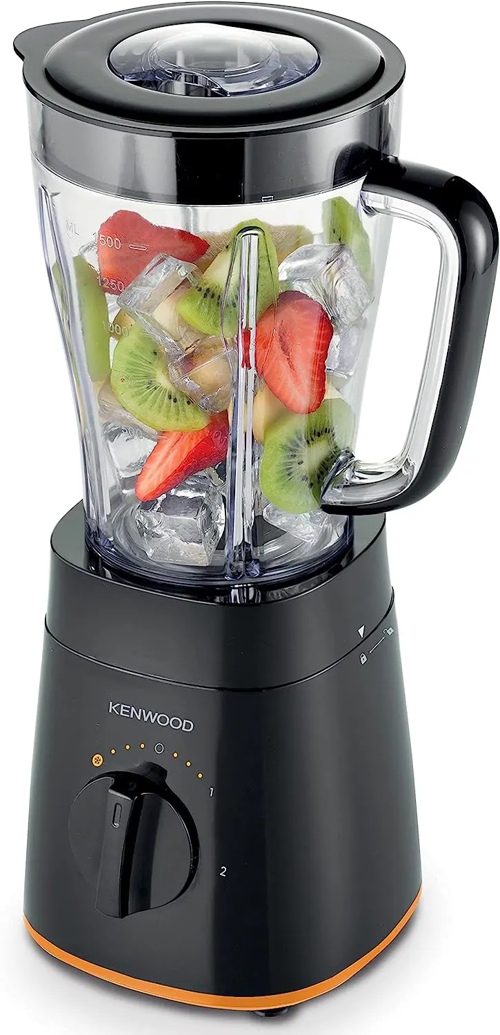 خلاط كهربائي كينوود، 500 وات ،1.5 لتر ، 2 مطحنة ،أسود ،BLP15.360BK،(ضمان راية)