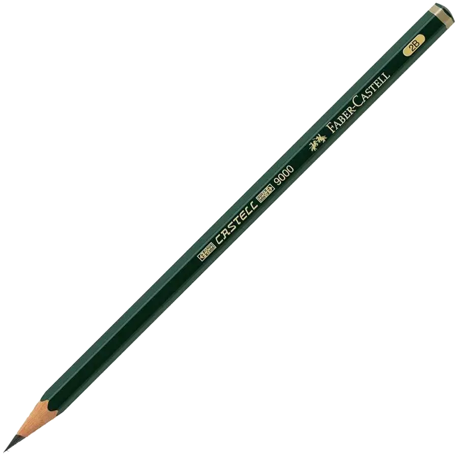 قلم رصاص فابر كاستل 9000 2B، أخضر