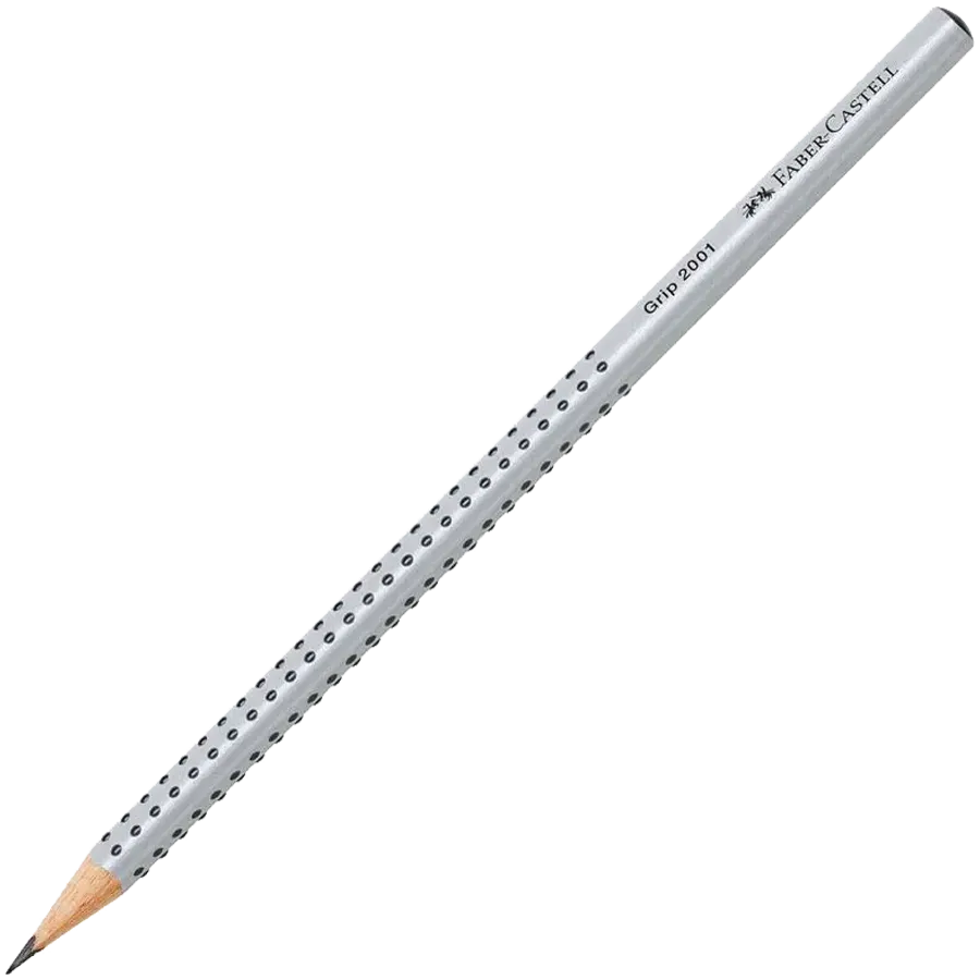قلم رصاص فابر كاستل جريب 2001 HB، فضي