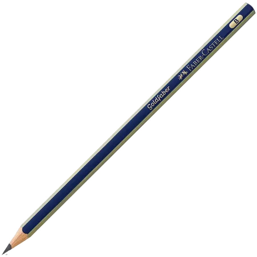 قلم رصاص فابر كاستل جولد فابر 1221 جرافيتي B، ألوان متعددة
