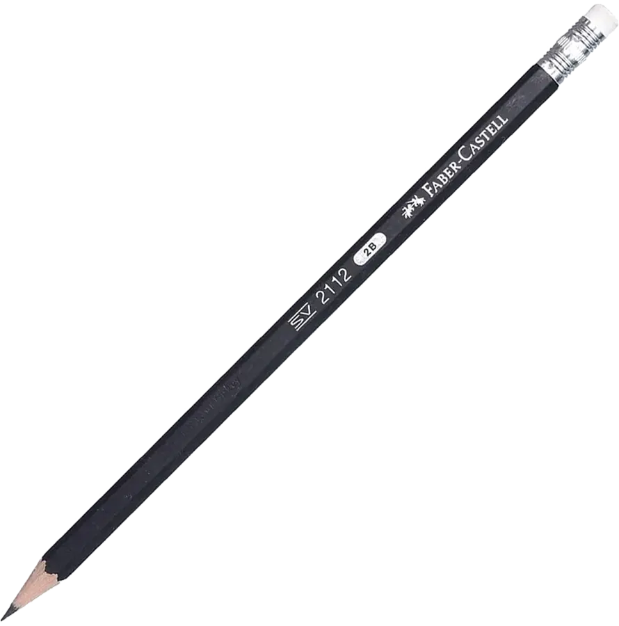 قلم رصاص فابر كاستل باستيكة 2112 2B،أسود