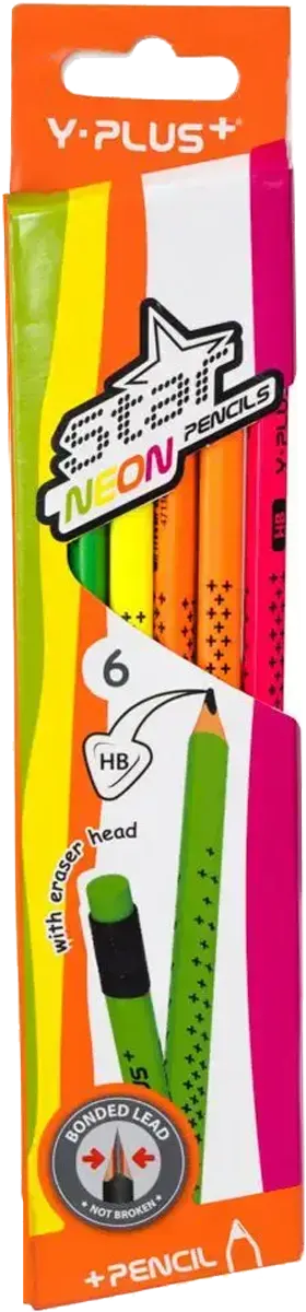 علبة اقلام رصاص واي-بلس 6 قطعة، ألوان متعددة