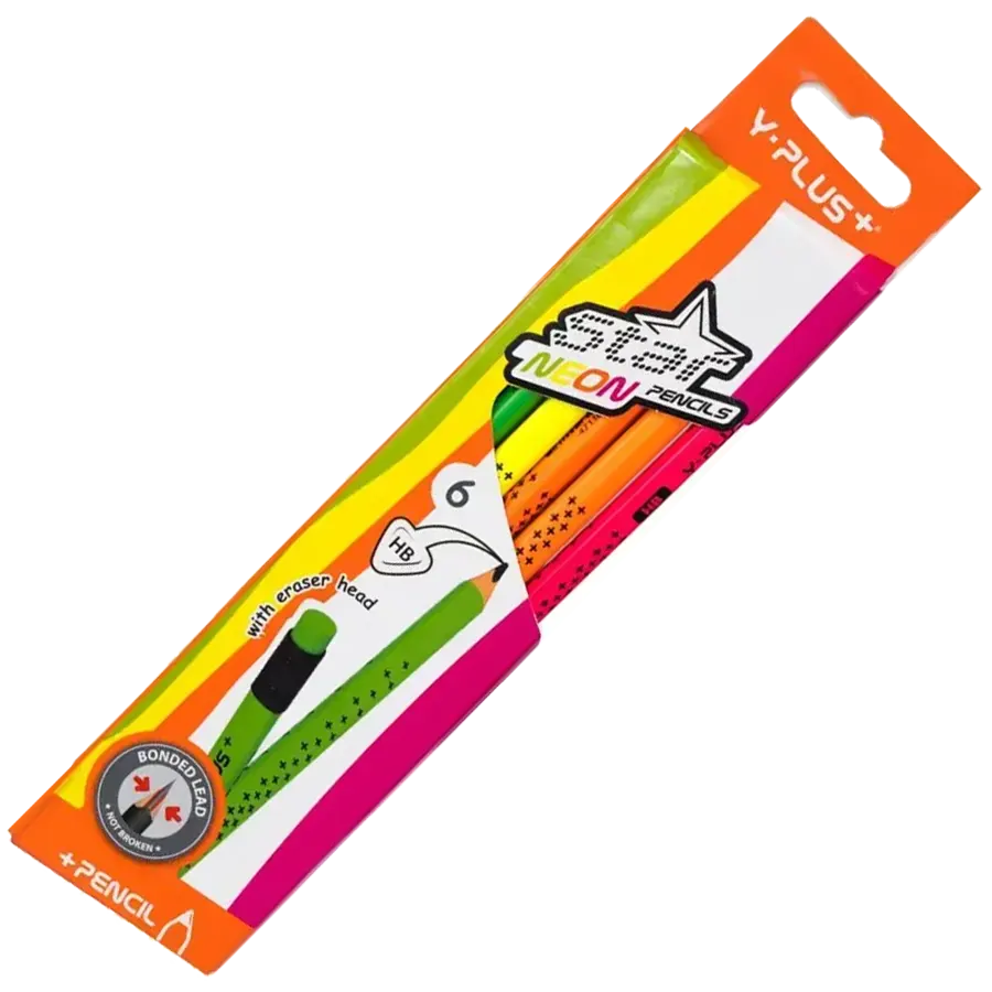 علبة اقلام رصاص واي-بلس 6 قطعة، ألوان متعددة