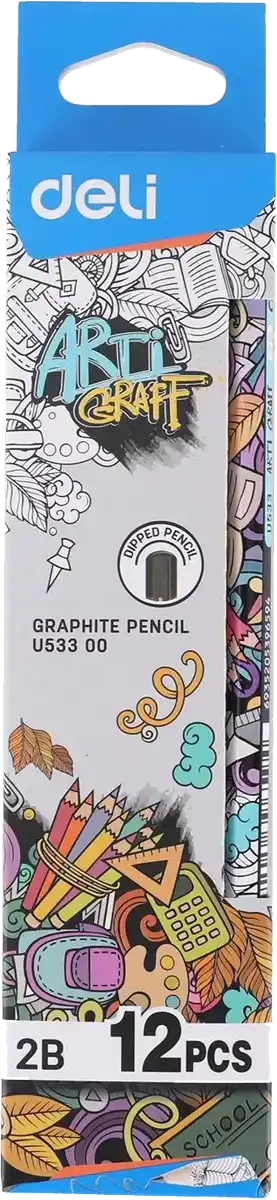 طقم قلم رصاص ديلي 12 قطعة جرافيتي 2B