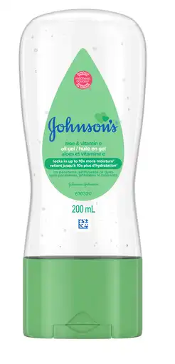 زيت جيل للاطفال  بالصبار و فيتامين اي من جونسون 200 مل
