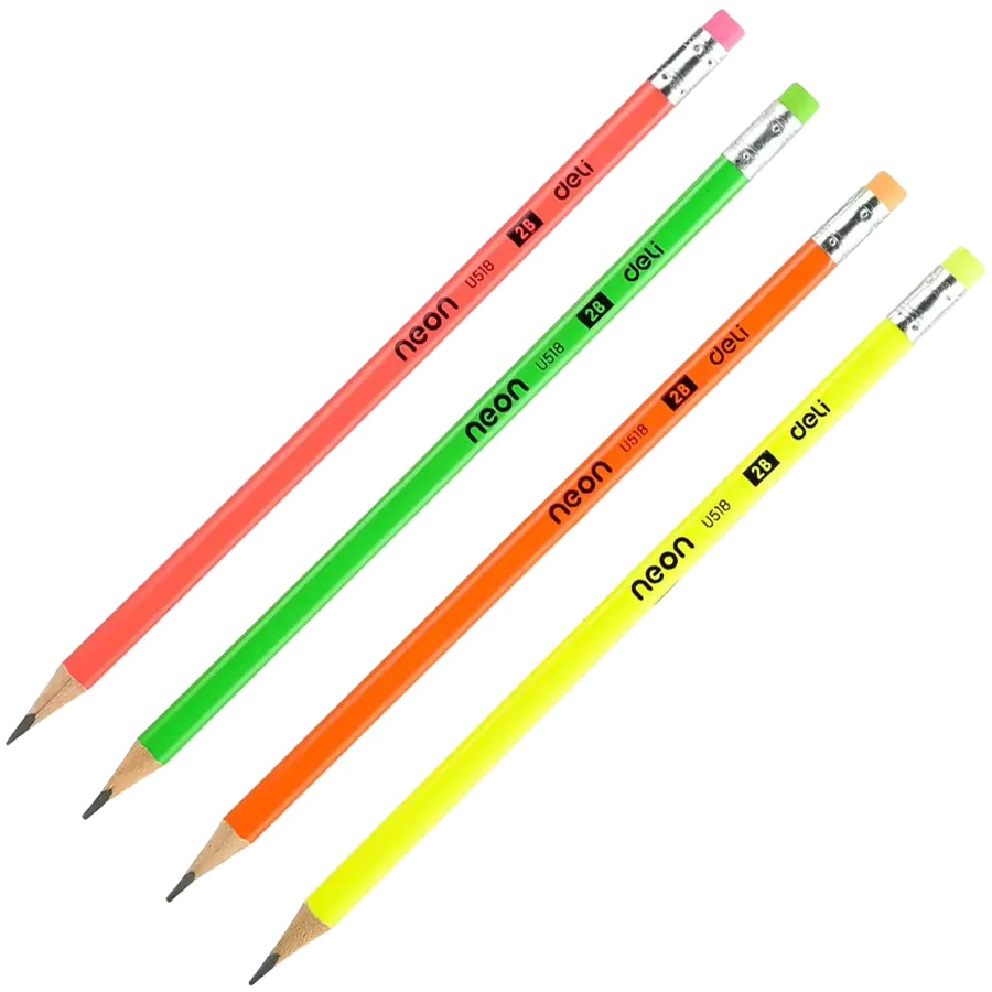 قلم رصاص ديلي باستيكة 2B، لون متعدد