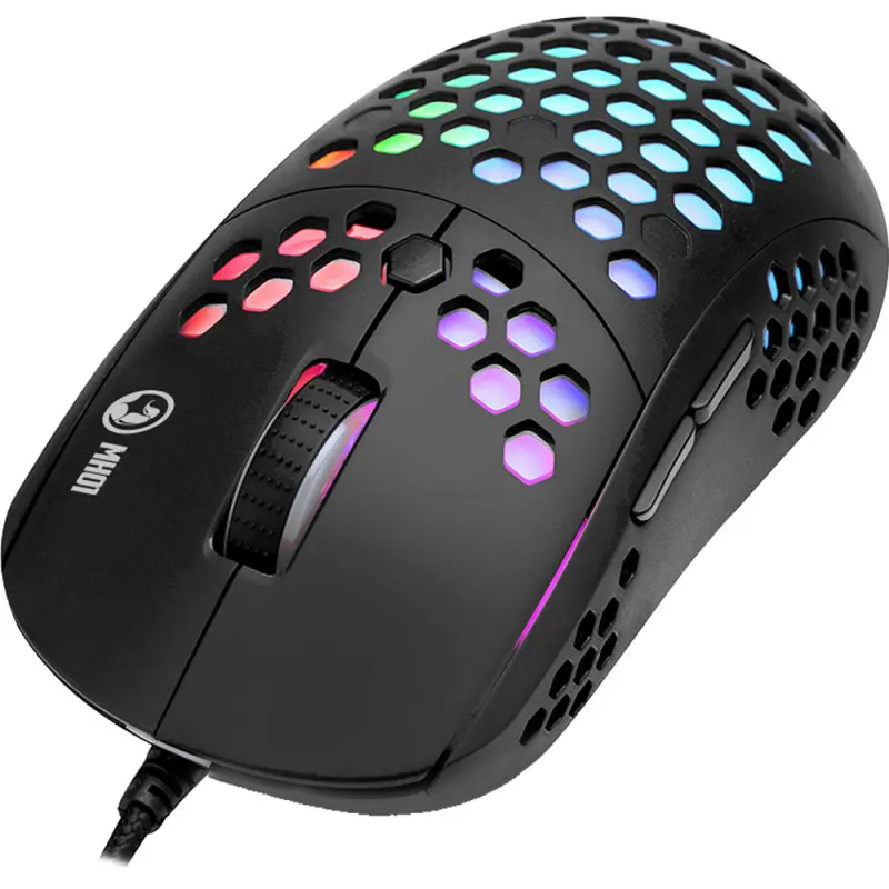 طقم سماعة رأس وماوس مارفو MH01-HP655 للألعاب، ميكروفون، أسود