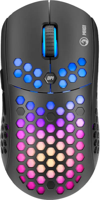 طقم سماعة رأس وماوس مارفو MH01-HP655 للألعاب، ميكروفون، أسود