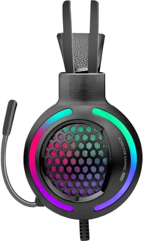 طقم سماعة رأس وماوس مارفو MH01-HP655 للألعاب، ميكروفون، أسود