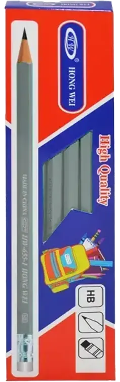 علبة قلم رصاص من تودايز، ستريب فضي، 12 قطعة