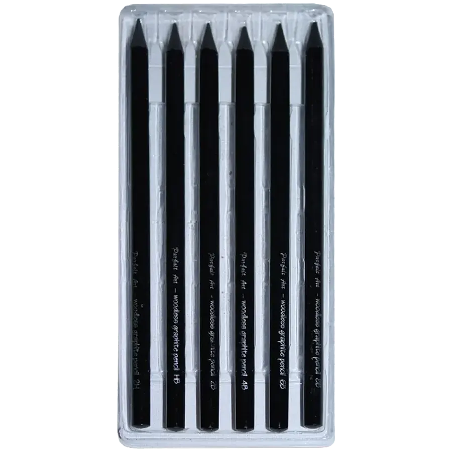 طقم قلم رصاص جرافيت 6 ، أسود