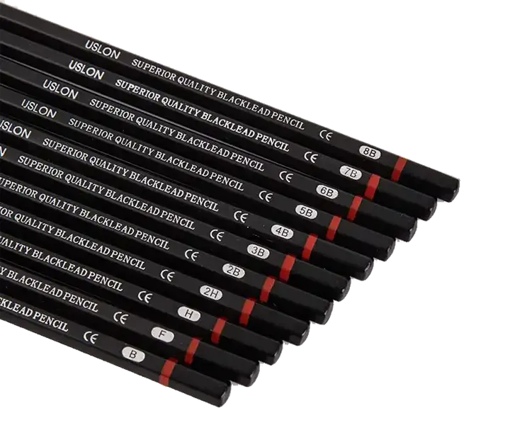 طقم قلم رصاص هونج WEI HW-976 درجات مختلفه، اسود