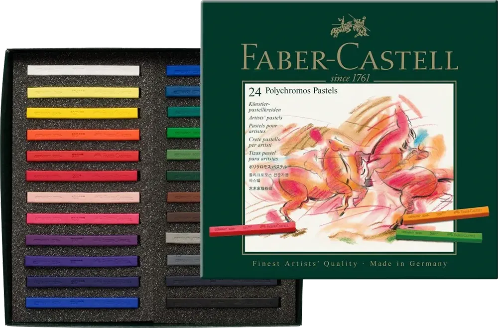 مجموعة ألوان باستيل فابركاستل بولي كروموس قصيرة ، 24 لون ، ألوان متعددة، 128524