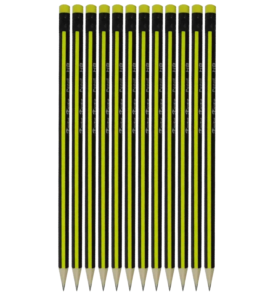 طقم قلم رصاص فنيدز 12 قطعة HB، أصفر
