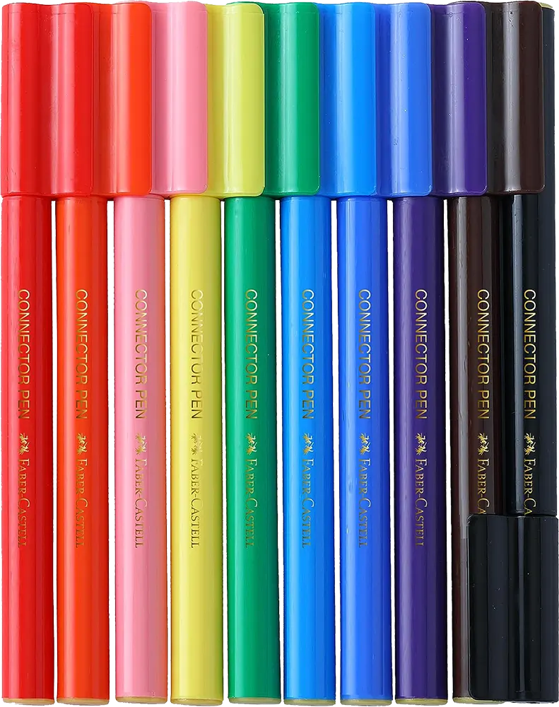 علبة ألوان فلوماستر فابر كاسيل كونكوتر ، 10 ألوان ، رفيع ، ألوان متعددة ، 153010