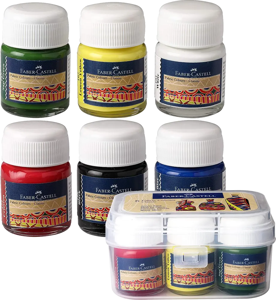 مجموعة ألوان قماش فابر كاسيل، 6 لون ،10 مللي، ألوان متعددة، 1410501