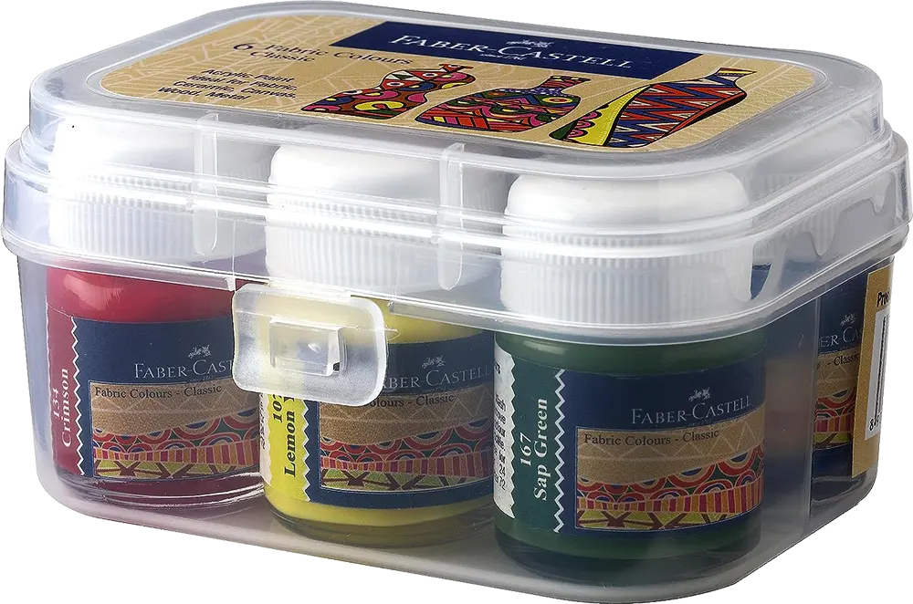 مجموعة ألوان قماش فابر كاسيل، 6 لون ،10 مللي، ألوان متعددة، 1410501