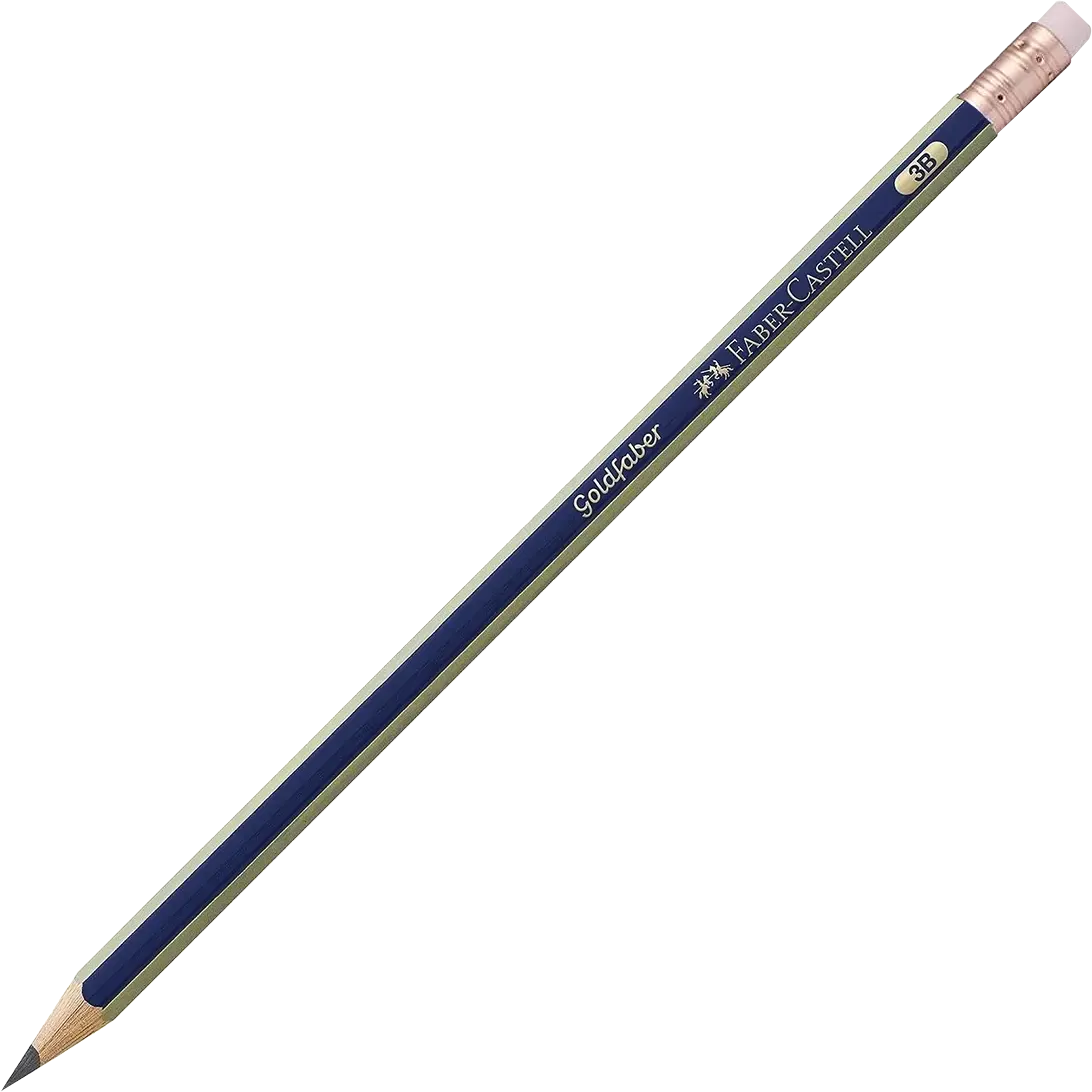 قلم رصاص فابر كاسيل جولد فابر، بأستيكة، ألوان، درجة 3B، 1222