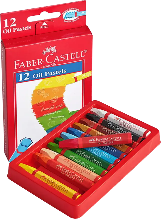 مجموعة ألوان باستيل فابر كاستل زيت قصيرة ، 12 لون ، ألوان متعددة، 122712