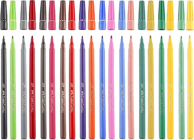 علبة ألوان فلوماستر فابر كاسيل ، 20 ألوان ، رفيع ، ألوان متعددة ، 155120