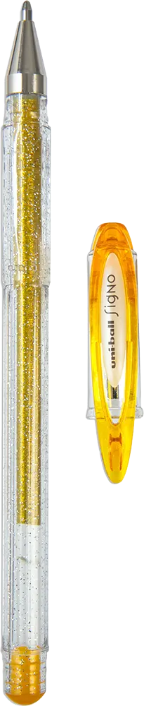 قلم جيل يوني بول ، 1 ملم، رولر، ذهبي، UM-120SP