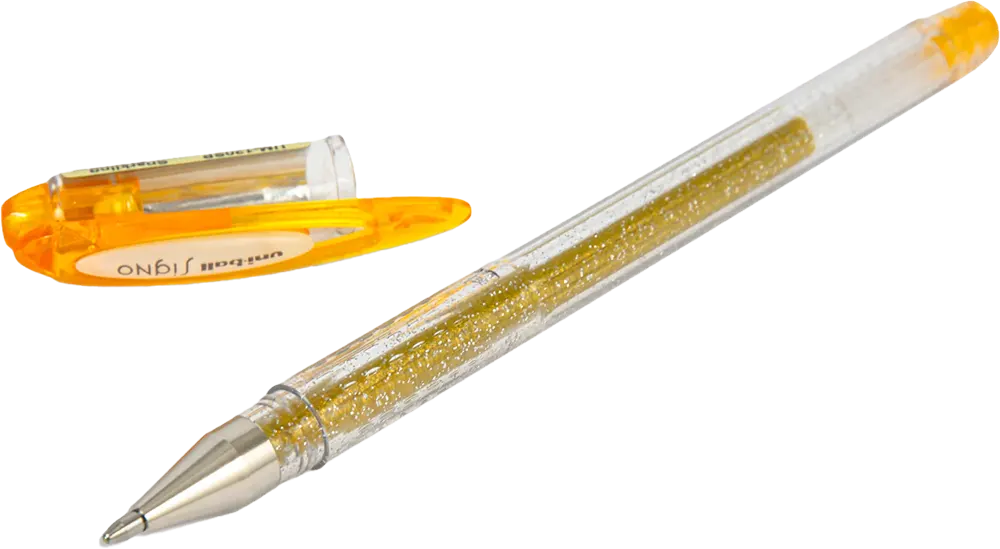 قلم جيل يوني بول ، 1 ملم، رولر، ذهبي، UM-120SP