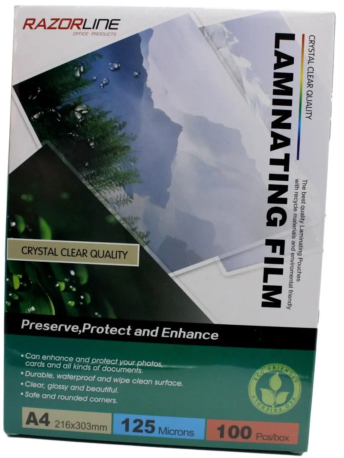 طقم اوراق تغليف حرارى رازورلاين 100 ميكرون A4