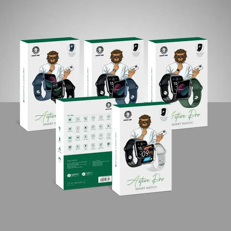 ساعة جرين ليون أكتيف برو الذكية ،شاشة 2.02 بوصة تعمل باللمس، مقاومه للماء ،بطارية 230 مللي أمبير،أسود،GNSW22