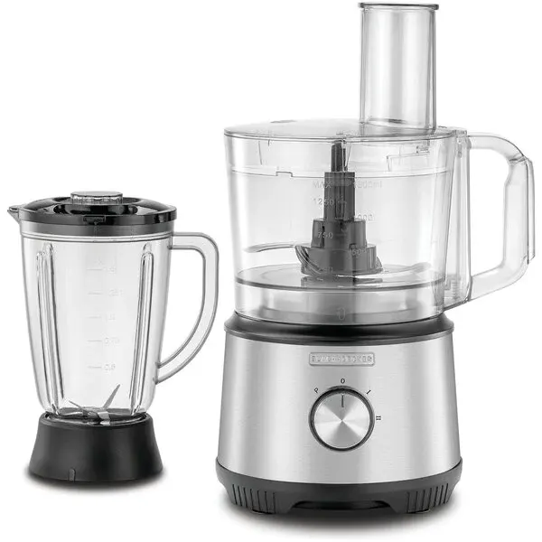 محضر طعام كهربائية بلاك اند ديكر، 800 وات، 24 وظيفة، سلفر، FX825-B5