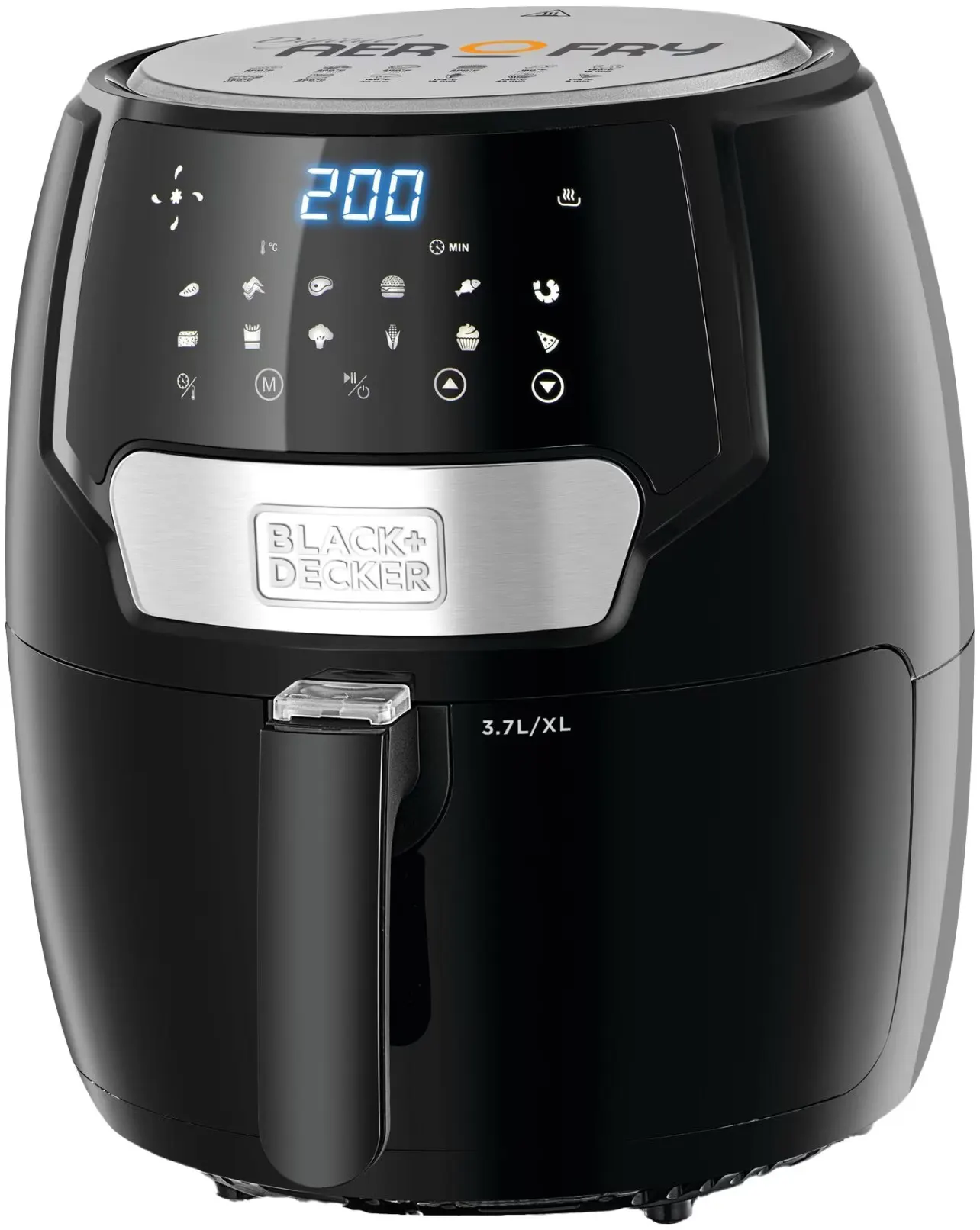 قلاية هوائية بدون زيت بلاك اند ديكر، 1500 وات، 4 لتر، شاشة ديجيتال ، أسود،AF4037-B5