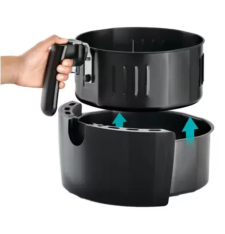 قلاية هوائية بدون زيت بلاك اند ديكر، 1500 وات، 4 لتر، شاشة ديجيتال ، أسود،AF4037-B5