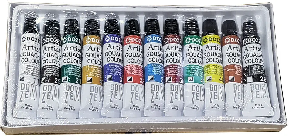 أنابيب ألوان جواش دوزين، 12 لون ، ألوان متعددة g1212.8