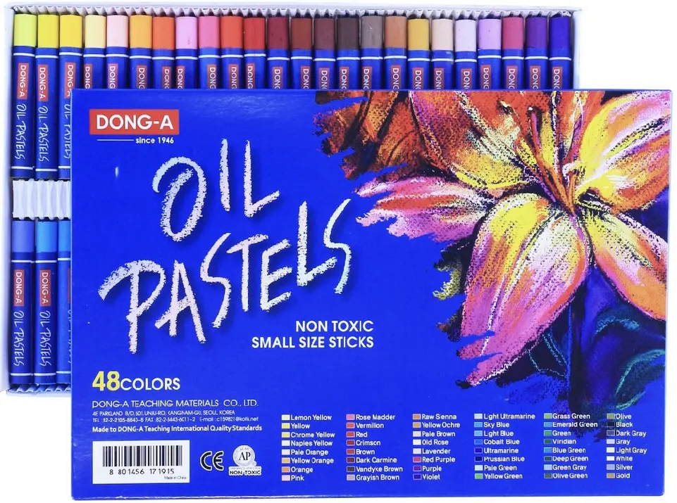 مجموعة ألوان باستيل دونج - ايه زيت، قصيرة ،48 لون ،ألوان متعددة