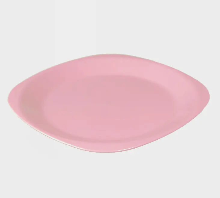 طبق مسطح كبير من ايكو مقاس 3 - بينك