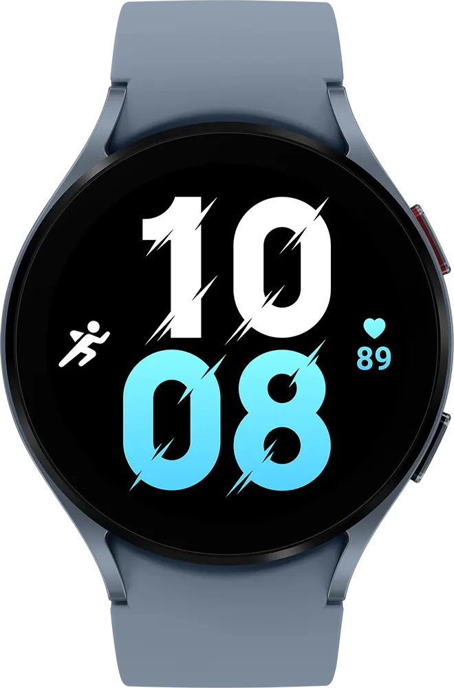ساعة سمارت سامسونج جلاكسي 5، مقاس 44 ملم، بلوتوث، شاشة لمس 1.4 بوصة، مقاومة للماء، أزرق، SM-R910NZBAMEA