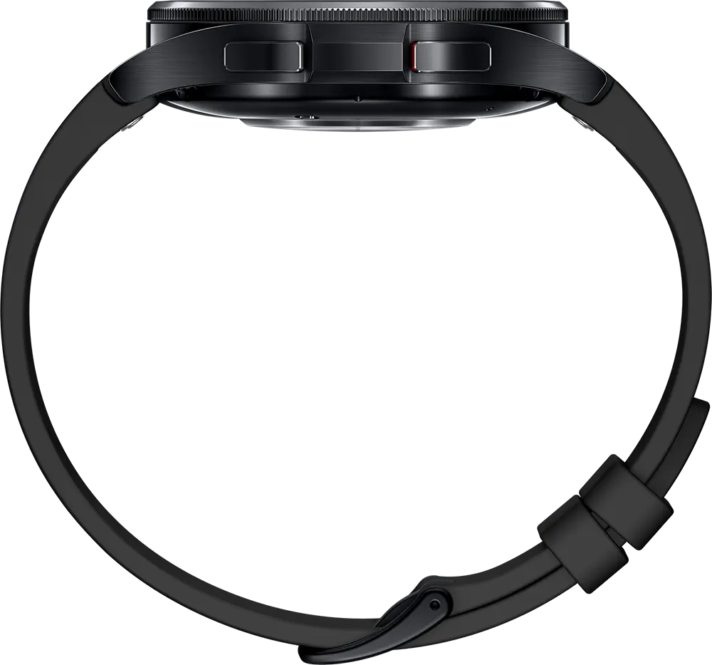 ساعة سامسونج جلاكسي 6 كلاسيك الذكية 47 ملم، بلوتوث، شاشة لمس 1.5 بوصة، مقاومة للماء، سوار جلد، أسود