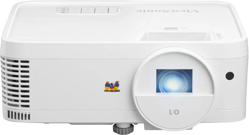 بروجيكتور فيوسونيك، دقة WXGA، سطوع 3000 لومن، مدخل HDMI، عالي التباين، أبيض، LS500WHE