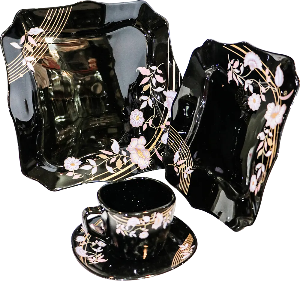 طقم اركوبال مربع، 58 قطعة، أسود